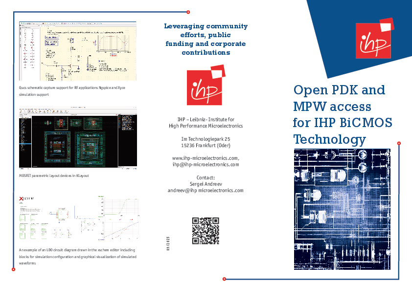 Flyer Open PDK and MPW access