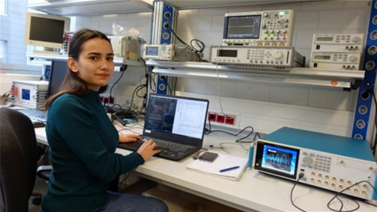 Bojana Petrovska at her workplace in the institute